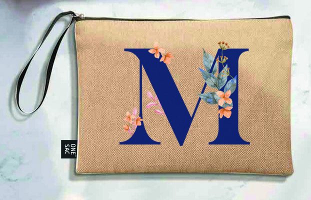 Bolso de mano letra m una pieza (diseño variado) (25×18×1 )